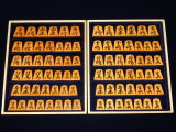 ［名品館］宮松影水・宮松美水夫婦駒「峰」二点セット/影水作峰御蔵島黄楊吹雪杢盛上・美水作峯島黄楊虎斑盛上/いずれも桐平箱付(K972)